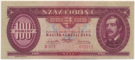 1947. 100Ft B 073 072212 T:F erős papír Hungary 1947. 100 Forint B 073 072212 C:F strong paper Adamo F27