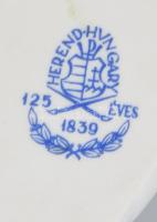 Herendi Viktória mintás cipőcske. Kézzel festett, jelzett, minimális mázhibával 11x5 cm