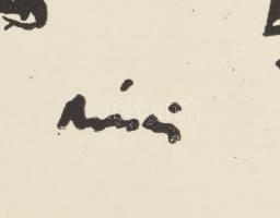 Rippl-Rónai József (1861-1927): Éhes kutyák. Cinkográfia, papír, jelzett a cinkográfián, paszpartuba...