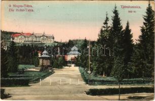 1911 Tátralomnic, Tatranská Lomnica (Magas-Tátra, Vysoké Tatry); Palota szálloda. Kiadja Divald Károly 1435. / hotel (EK)