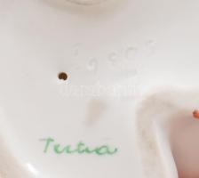 Herendi porcelán kacsapár, jelzett, hibátlan, 10x7 cm