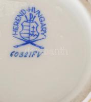 Herendi inidiai kosár mintás bonbonniere kézzel festett, jelzett, hibátlan, d: 10 cm