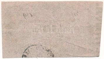 Miskolc 1860. 10kr "Miskolcz város utalványa" bélyegzéssel, értékjelzés "10" vas...