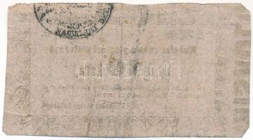 Miskolc 1860. 10kr "Miskolcz város utalványa" bélyegzéssel, értékjelzés "10" vas...