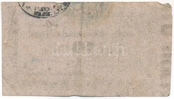 1860. Miskolc 10kr "Miskolcz város utalványa" bélyegzéssel, értékjelzés "10" vas...