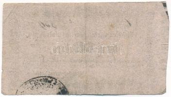 Miskolc 1860. 10kr "Miskolcz város utalványa" bélyegzéssel, értékjelzés "10" vas...