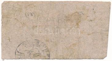 Miskolc 1860. 10kr "Miskolcz város utalványa" bélyegzéssel, értékjelzés "10" vas...