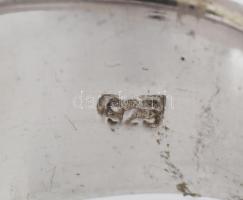 Ezüst (Ag) gyűrű gyöngyház berakással, jelzett, méret: 51, bruttó: 10,6 g