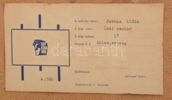 Farkas Lídia (1910-1985): Őszi csokor, olaj, farost, jelzett, hátoldalán autográf felirattal ás Képc...