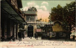 1905 Montreux, Territet, La Gare / railway station, bazaar shop, restaurant (small tear)