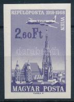 1968 A Repülő VII. kiegészítő értéke vágott bélyeg (4.000)