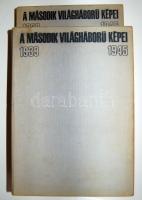 1975 A második világháború képei 1939-1945 I-II. kötete vászon kötésben az Európa könyvkiadó gondozásában, néhol kisebb sérülésekkel