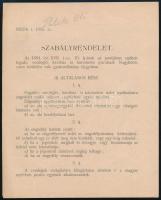 1908 Nagykőrös város kávémérés, vendéglő, fogadó működésére vonatkozó szabályrendelet 8 p.