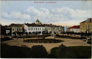 Caracal, Quadrilaterul, Michail Th. Voiculescu / square, shops