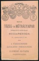 1897 Magyar Tőzeg és Műtrágyaipar Rt, A tőzegrendszer általános ismertetése és elismerő irataink összefoglalása. . 64p. benne WC-k képével