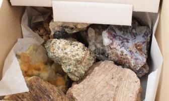 Hatalmas mennyiségű átnézetlen különböző ásvány, kagyló, kő gyűjtemény. Értékes, illusztris, jó dara...