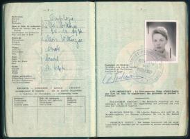 1967 Belga útlevél dán, brit vízumokkal