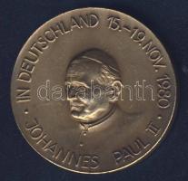 NSZK 1980. "II. János Pál pápa látogatása Németországban" Br emlékérem T:2