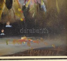 Orsovai Valéria (1943 -): Virágok. Olaj, karton, jelzett. Dekoratív fakeretben, 30×24 cm