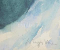 Sümegi Vera (1925-2015): Sárga tulipánok, 1947. Akvarell, papír. Jelzett. Üvegezett fakeretben. 44,5...