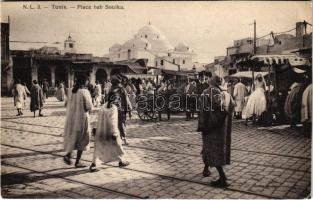 Tunis, Place bab Souika / market (cut)