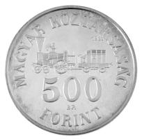 1991. 500Ft Ag "Széchenyi István" tanúsítvánnyal, dísztokban T:UNC,AU (eredetileg PP) kis ...