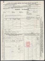 1942 Herceg Esterházy Antal nevére szóló vasúti számlák