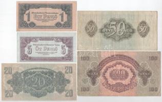 1944. 1P-100P "A Vöröshadsereg Parancsnoksága" (5xklf) T:XF-VG