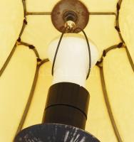 2 darab régi kovácsoltvas lámpa, ernyővel, működik, m: 60 cm