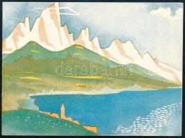 cca 1930 Ausztriai üdülőhelyek beárazott reklám nyomtatványa. 8 p