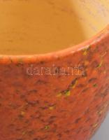 Tófej kaspó. Jelzett, kopott, d: 17,5 cm, m: 15 cm