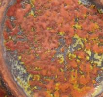 Tófej kaspó. Jelzett, kopott, d: 17,5 cm, m: 15 cm