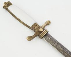 Első Duna-Gőzhajózási Társaság (DSG / DDSG) hajóstiszti dísztőr REPLIKA, hüvellyel, h: 39,5 cm / Ers...