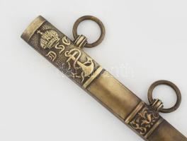 Első Duna-Gőzhajózási Társaság (DSG / DDSG) hajóstiszti dísztőr REPLIKA, hüvellyel, h: 39,5 cm / Ers...