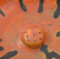 Mázas kerámia szárazvirág váza, sérült, d: 16 cm