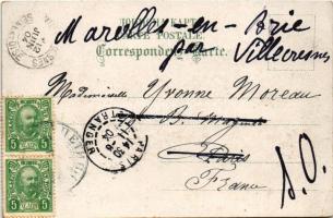 1904 Cetinje, Cettinje, Cettigne; Le marché de Cetinje (En prennant de l'eau) / Marktplatz (Emp...