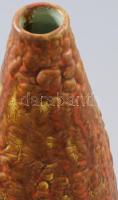 Retro zsugormázas váza. Alján lepattanással, m: 25 cm