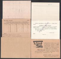 cca 1930 6 db reklámos levelezőlap Seprűgyár, stb