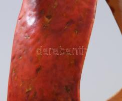 Tófej iparművész mécsestartó.Jelzett, kopással, m: 27 cm