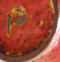 Tófej iparművész mécsestartó.Jelzett, kopással, m: 27 cm