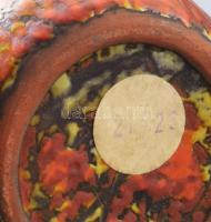 Tófej váza. Kopott, repedt, m: 25,5 cm