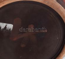 Vérvörösen mázazott retro váza. Jelzett, hibátlan, m: 27,5 cm