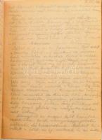 1945-1946 ,,El nem küldött levelek", 2 db füzet kézzel írt, naplószerű feljegyzésekkel a II. vi...