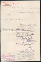 1928 Bp., Gál Dezső Fémárugyár fémáruk, katonai fém gombok, jelvények stb. fejléces számla, hajtott