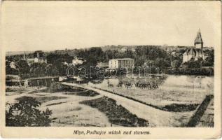 1915 Pidhaitsi, Pidhajci, Podhajce; Mlyn, widok nad stawem / mill. L. Tenenbaum (EB)