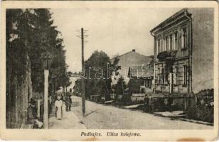 1915 Pidhaitsi, Pidhajci, Podhajce; Ulica kolejowa / street to the railway station. L. Tenenbaum (fl)