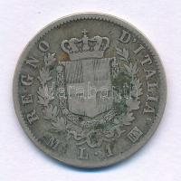 Olaszország 1863M-BN 1L Ag T:F Italy 1863M-BN 1 Lira Ag C:F Krause KM#5a