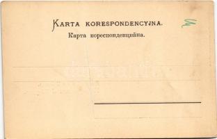 1905 Zboriv, Zborów; Catholic church in winter, street view (fa)