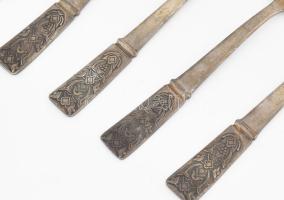 6 db ezüst (Ag) kiskanál készletben, jelzett 146 g