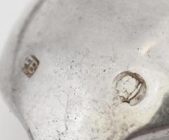 6 db ezüst (Ag) teáskanál készletben, h: 14,5 cm, jelzett 136 g